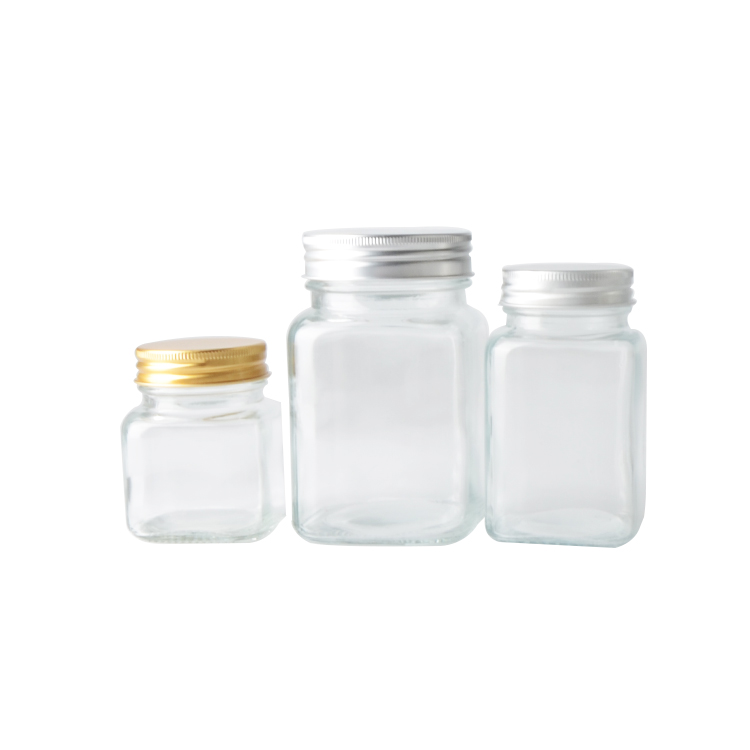 Food cookie glass  container snack storage jar with low price