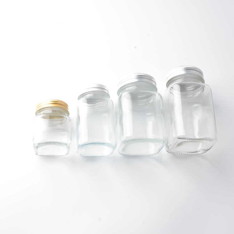 Food cookie glass container snack storage jar with low price