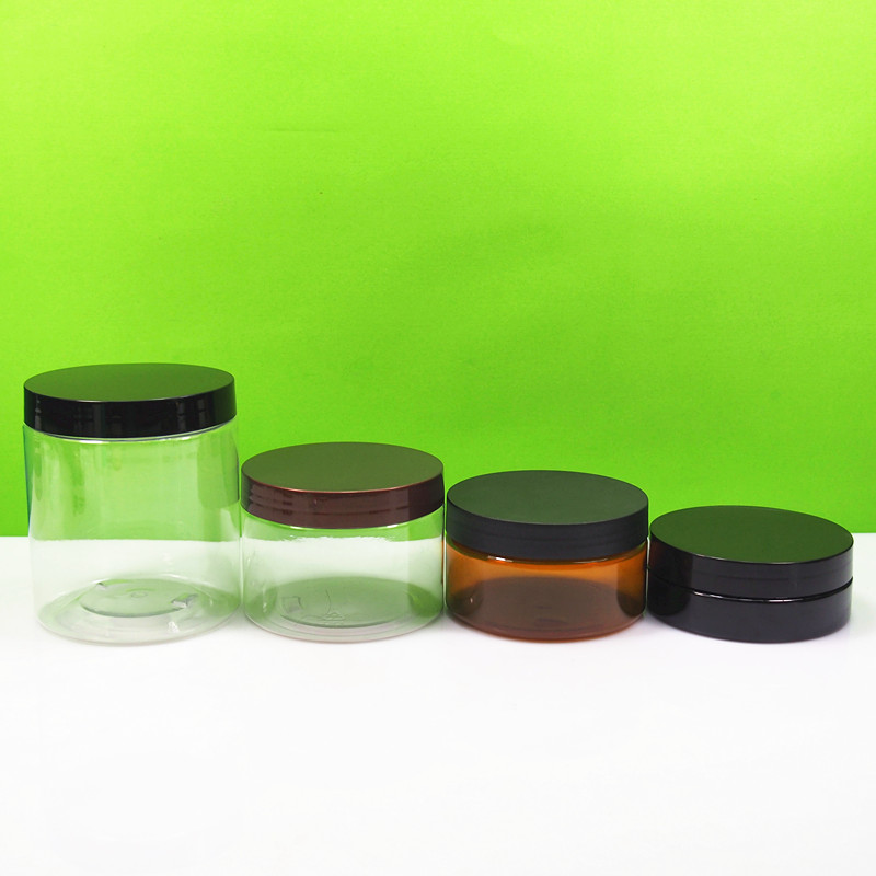 Food /cosmetic clear white amber plastic 1oz 2oz 3oz 4oz 5oz 6oz 7oz 8oz PET jar