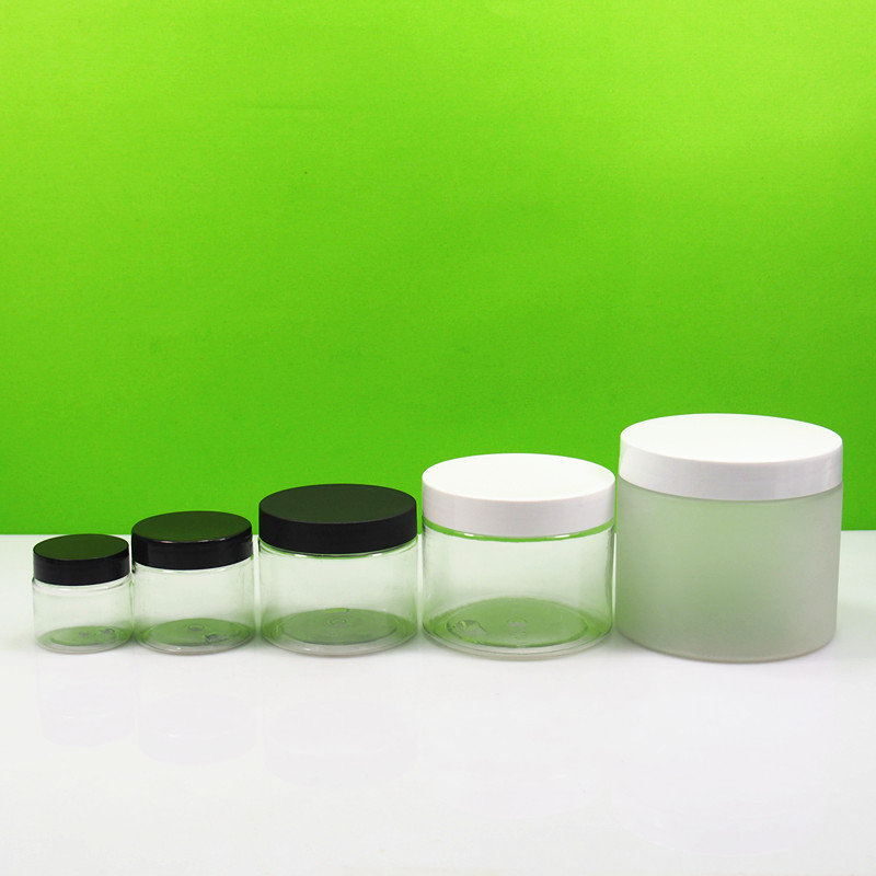 Food /cosmetic clear white amber plastic 1oz 2oz 3oz 4oz 5oz 6oz 7oz 8oz PET jar