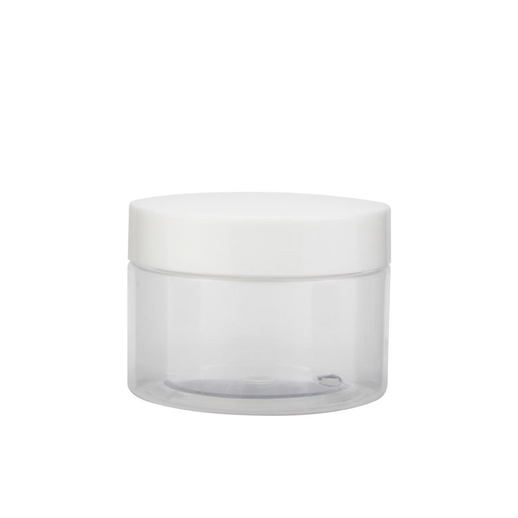 Food grade 1 2 3 4 5 6 7 8 9 fl oz wide mouth packaging jar hemp round pet plastic storage containers with lid