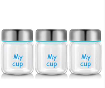 Food grade 100 150 200 ml perfume water stainless steel lid keep clean custom size glass jars and bottles