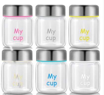 Food grade 100 150 200 ml perfume water stainless steel lid keep clean custom size glass jars and bottles