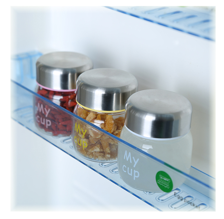 Food grade 100 150 200 ml perfume water stainless steel lid keep clean custom size glass jars and bottles