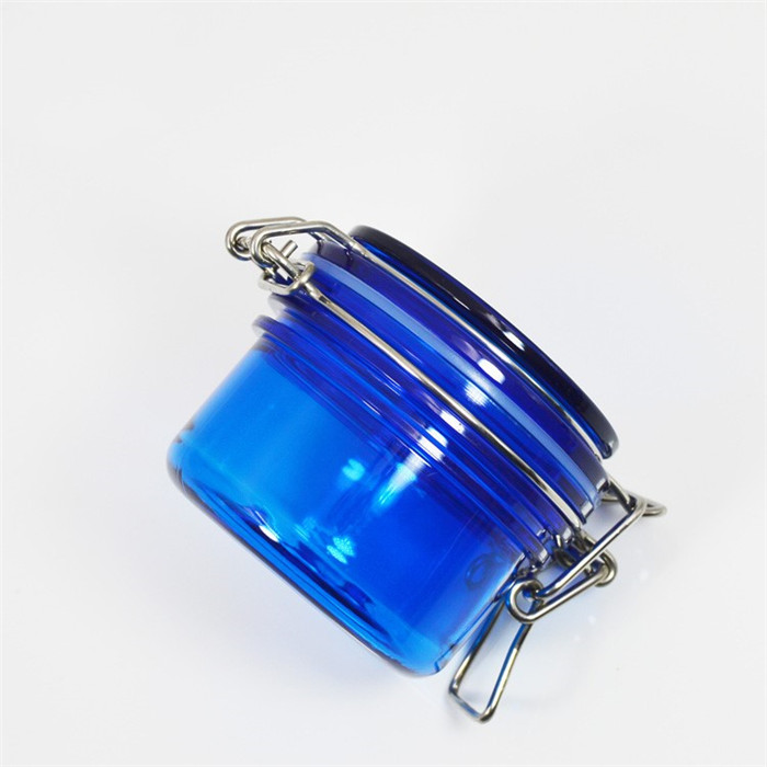 Food grade 1500ml 1.5l round pet plastic kilner container jar for food preserving storage with metal clip closure