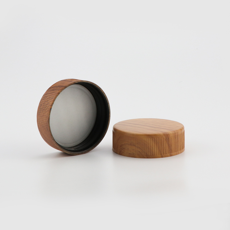 Food grade 1oz 2oz 3oz 4oz transparent candy containers round nuts storage thick glass canister jar with wood lid