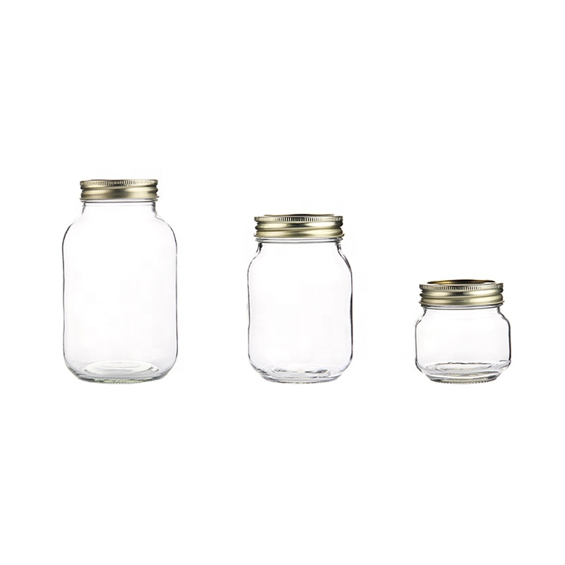 Food grade 250ml 470ml 1000ml SCREW CAP Sealing Type mason jam honey glass jar