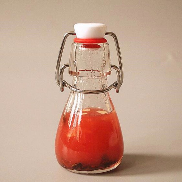 Food grade 2oz 50ml swing top glass cooking oil bottles