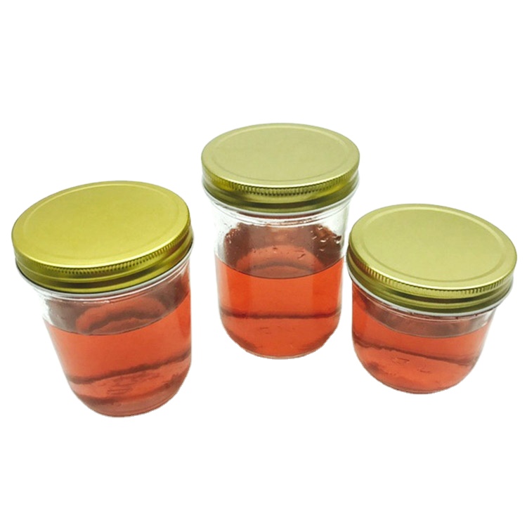 Food grade 300ml 400ml 480ml empty sealable glass mason jar for peanut butter strawberry jam sauce