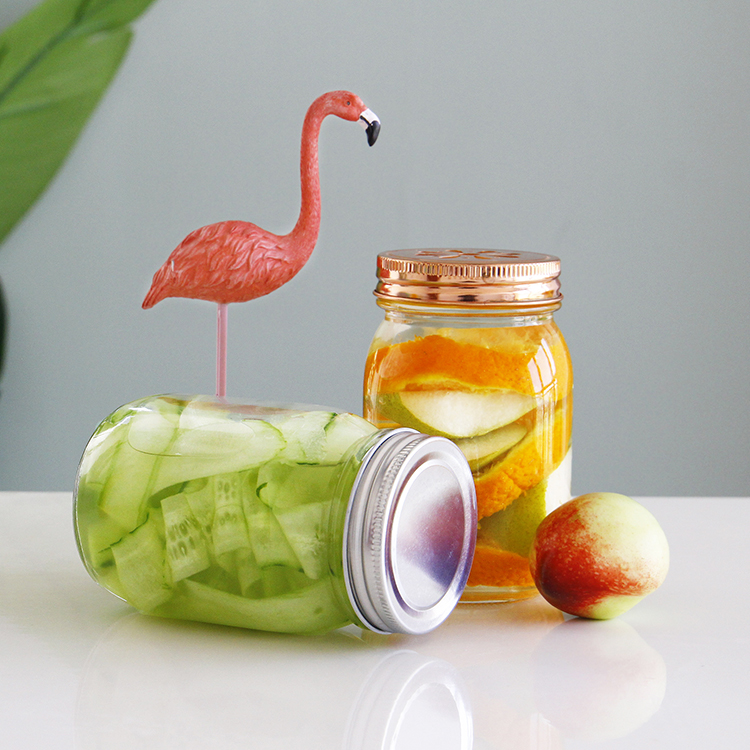 Food grade 4oz 8oz 12oz 16oz 32oz Wide Open Mouth Mason Glss Jars Canning Jars with Lids and Bands