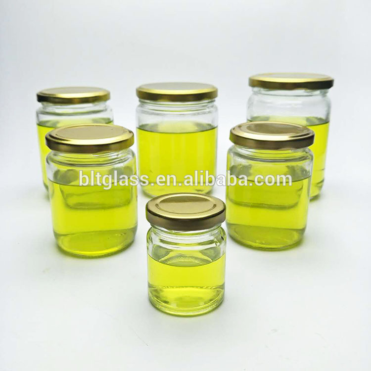 Food grade clear round glass jar jam jar 30ml-1000ml wholesale