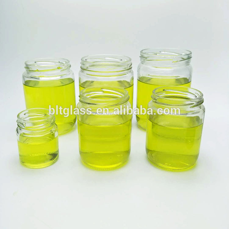 Food grade clear round glass jar jam jar 30ml-1000ml wholesale