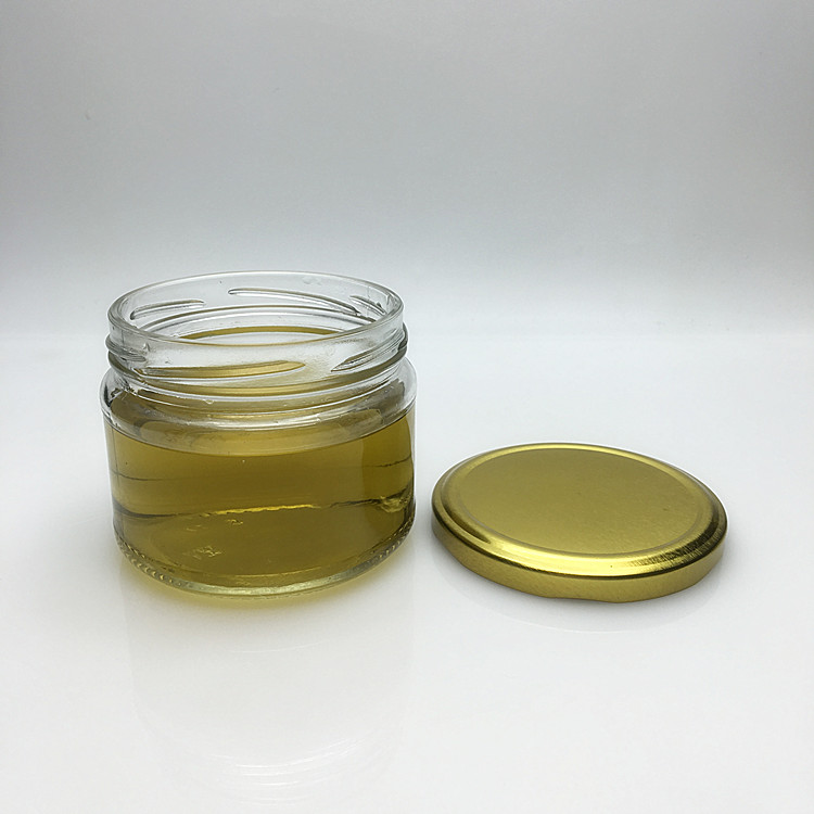 Food grade clear wide mouth glass jar jam 250ml wholesale