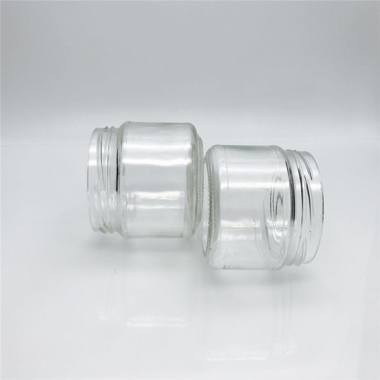 Food grade clear wide mouth glass jar jam 250ml wholesale
