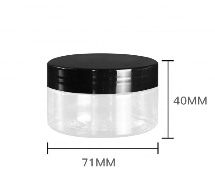 Food grade cosmetic container 30ml 50ml 60ml 80ml 100ml 200ml 300ml 400ml 500ml 600ml 800ml 1000ml pet jar with plastic cap