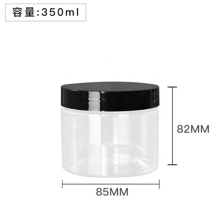 Food grade cosmetic container 30ml 50ml 60ml 80ml 100ml 200ml 300ml 400ml 500ml 600ml 800ml 1000ml pet jar with plastic cap