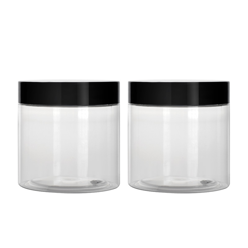Food grade cosmetic container 4oz 120ml clear PET plastic cream jar with screw plastic lid