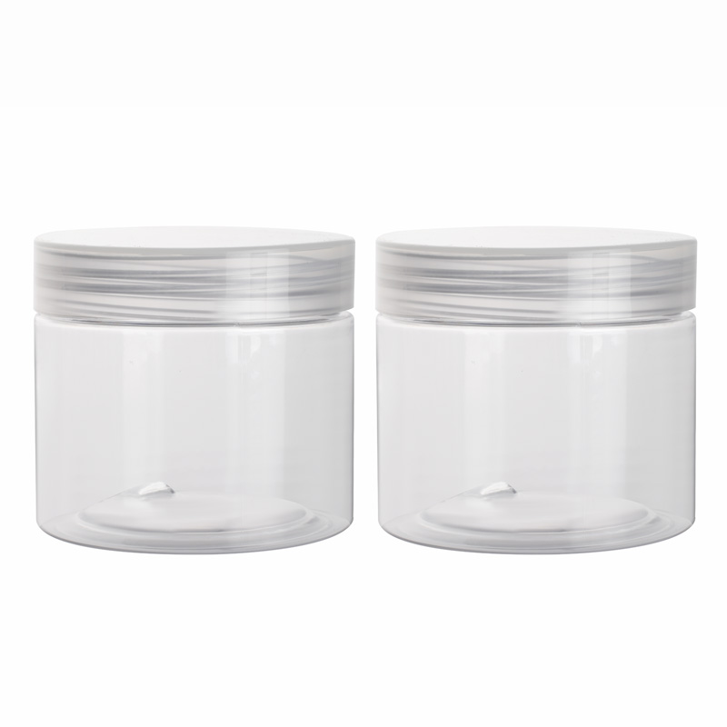 Food grade cosmetic container 4oz 120ml clear PET plastic cream jar with screw plastic lid