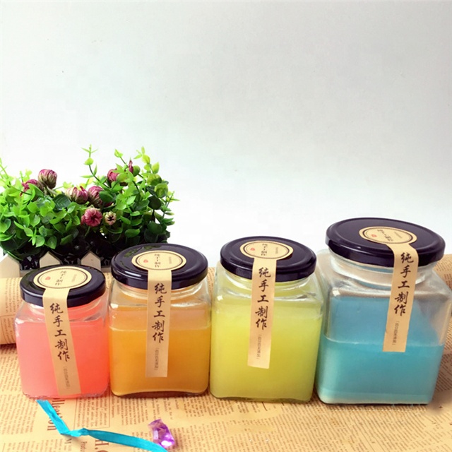 Food grade empty clear jam glass jars glass pickle jar