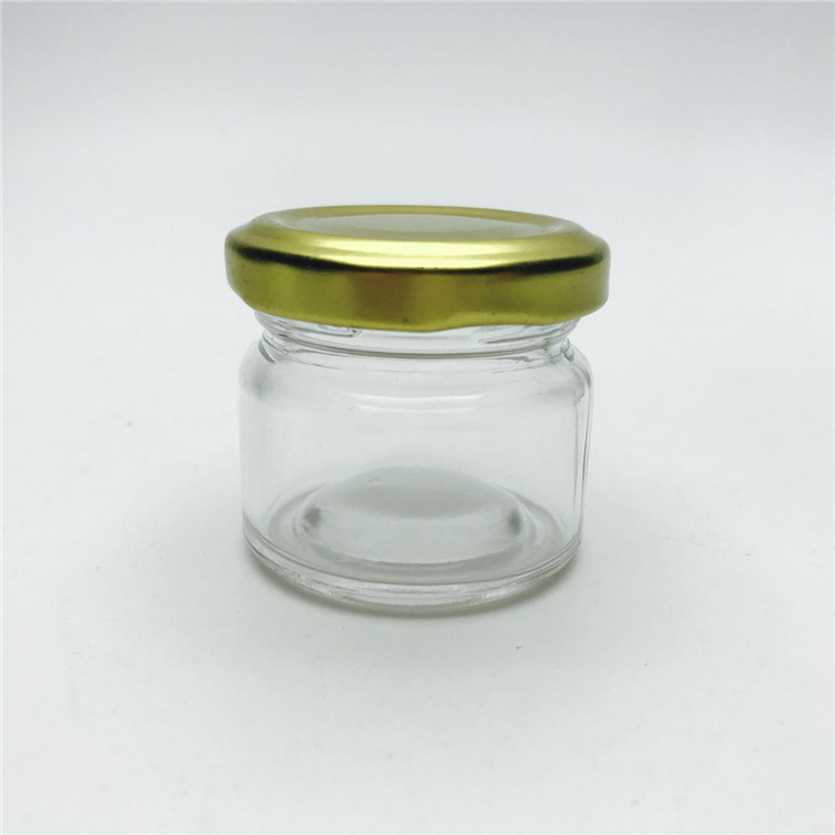 Food grade empty mini 25ml honey jar glass jam jar