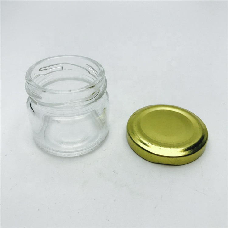 Food grade empty mini 25ml honey jar glass jam jar
