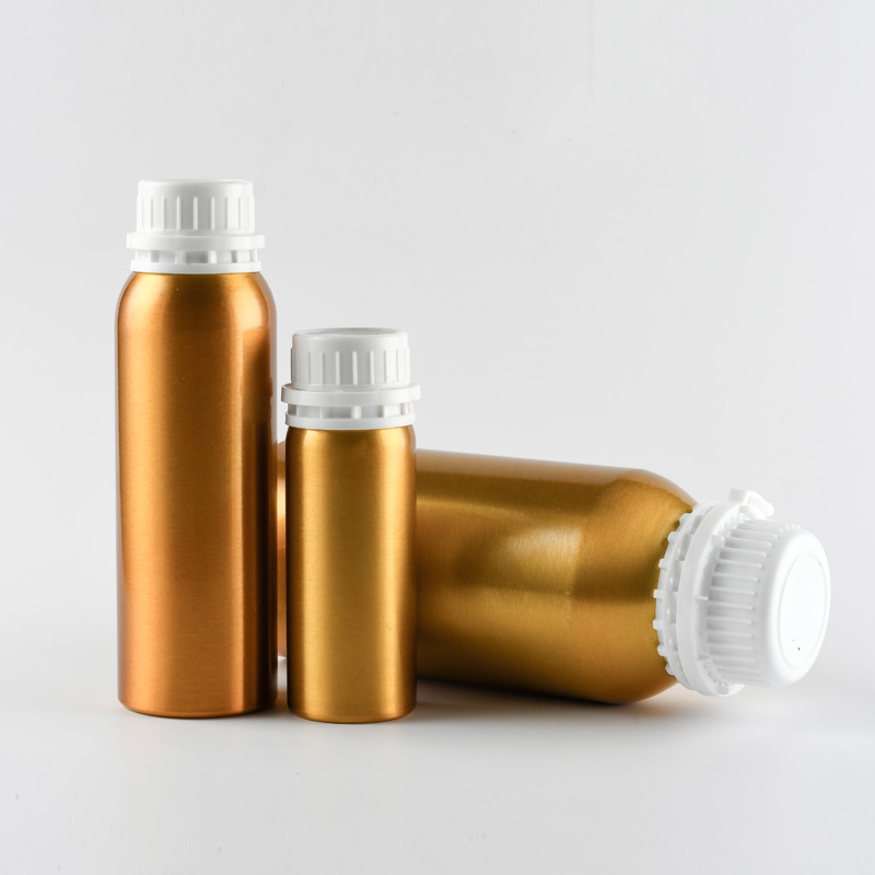 Food grade essence oil packaging 50ml 100ml 120ml 150ml 250ml 500ml 1000ml aluminum bottle tamper seal
