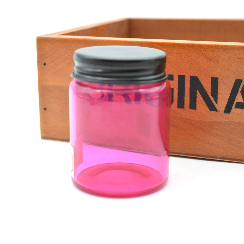 Food grade glass jar with aluminium screw cap lid for wholesale