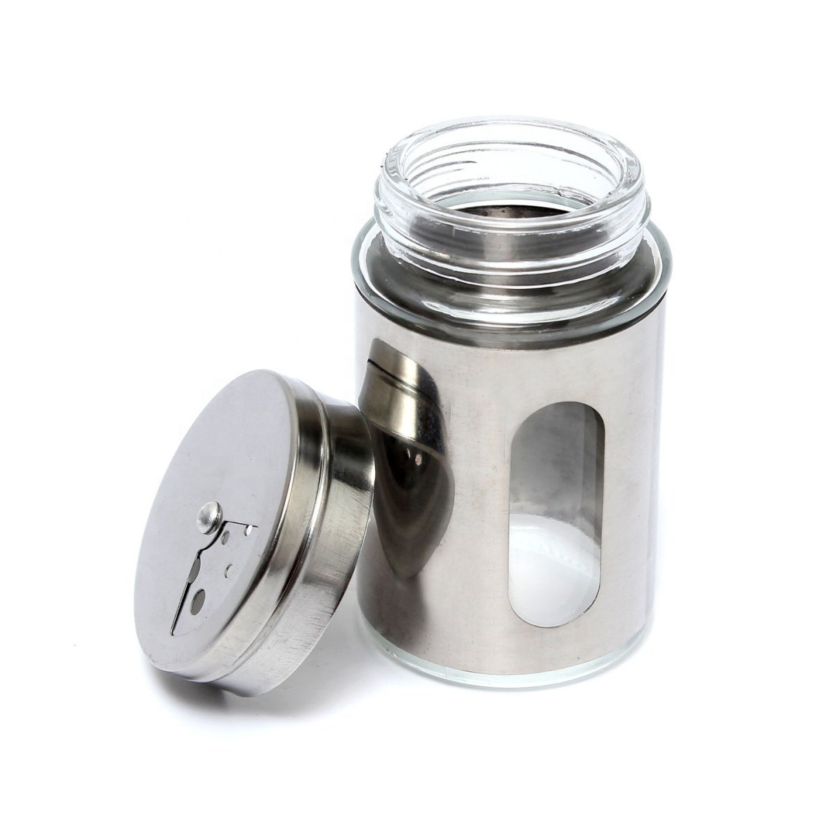 Food grade mini 4oz glass spice jars spice bottle with lid