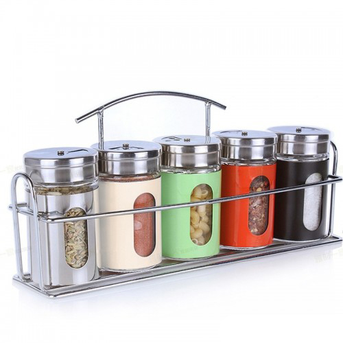 Food grade mini 4oz glass spice jars spice bottle with lid