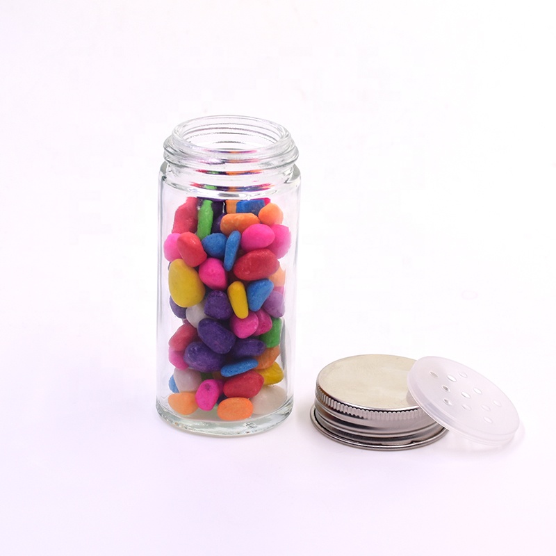 Food grade new design ceramic bottles restaurant and home use cheap glass spice jars round shape tins oil herbs spice candy