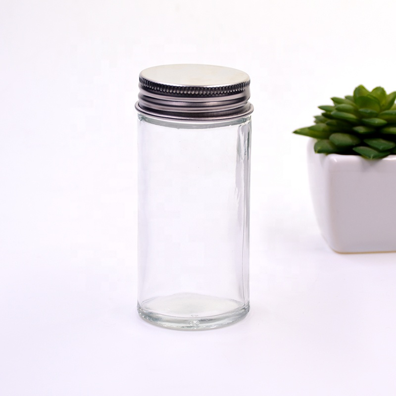 Food grade new design ceramic bottles restaurant and home use cheap glass spice jars round shape tins oil herbs spice candy