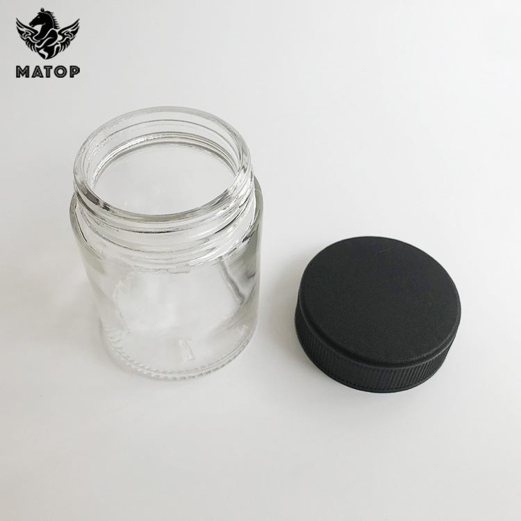 Food grade sterilization storage glass jar bottle container for weed packaging