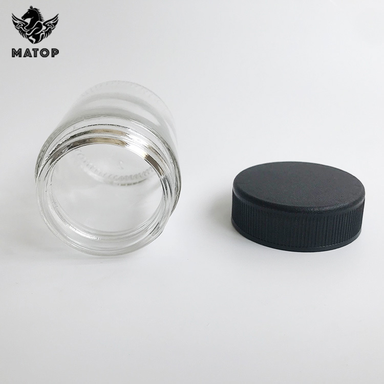 Food grade sterilization storage glass jar bottle container for weed packaging
