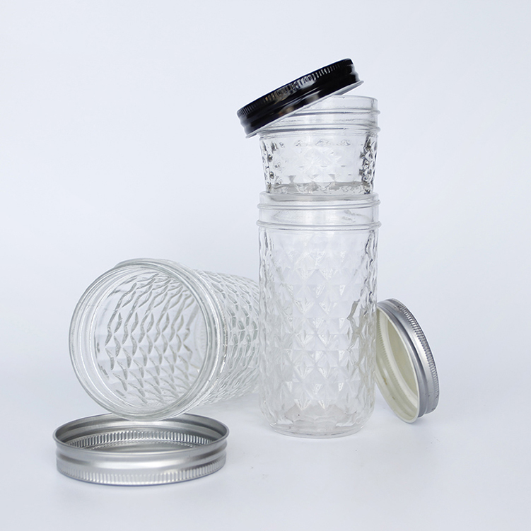Food grade vintage regular mouth 70mm 86mm mason canning jars for baby foods wedding favor with custom packages