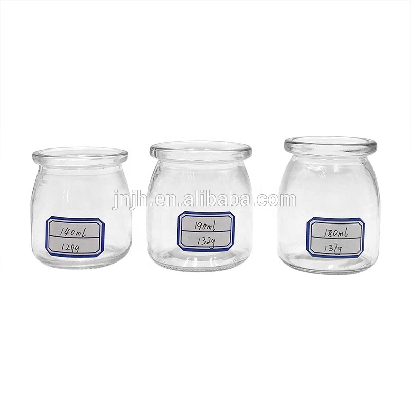 Food safe Fancy clear 150ml Pudding Glass Mini Milk Bottle with Cork or Cap