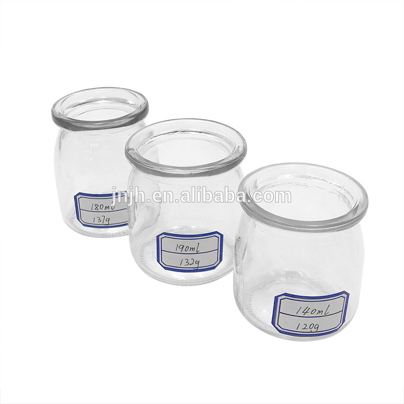 Food safe Fancy clear 150ml Pudding Glass Mini Milk Bottle with Cork or Cap