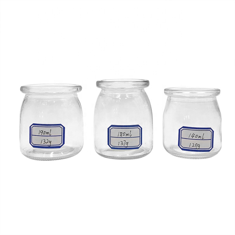 Food safe Fancy clear 150ml Pudding Glass Mini Milk Bottle with Cork or Cap