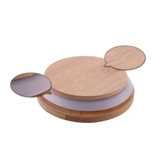 Food storage canister airtight round bamboo lid glass jar pasta glass container with wood lid