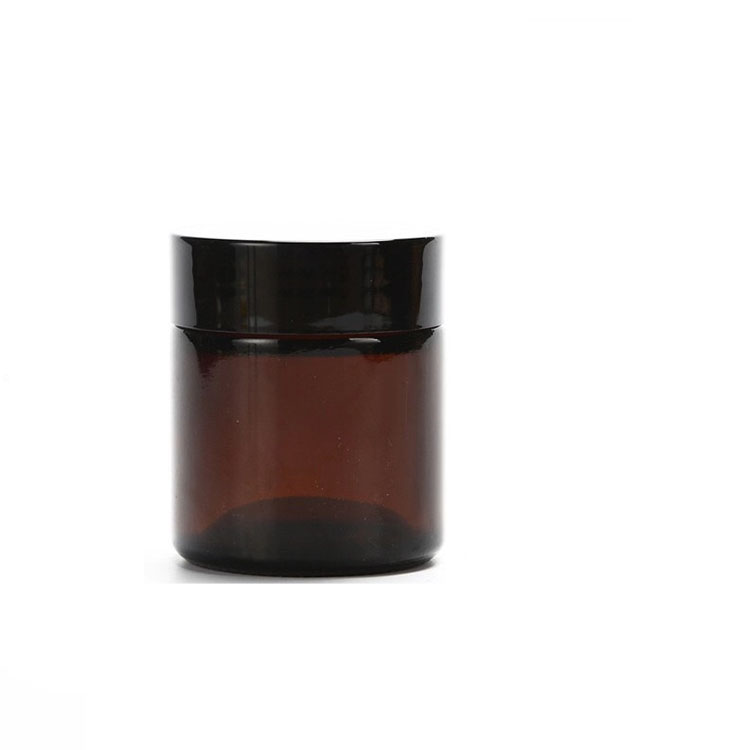 For Sale Hot Sale Concrete Square Domed Glass India 4Oz 100Ml Mini Small Matte Black Amber With Lid Candle Glass Jar