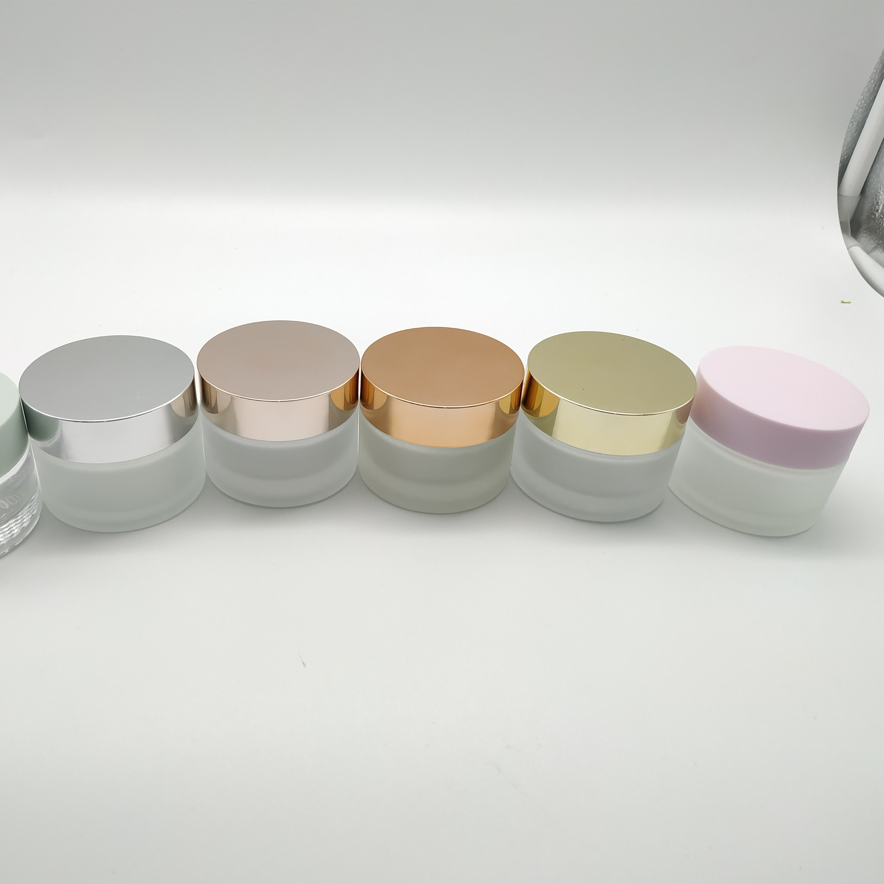 For Skincare cream empty glass jar 50ml