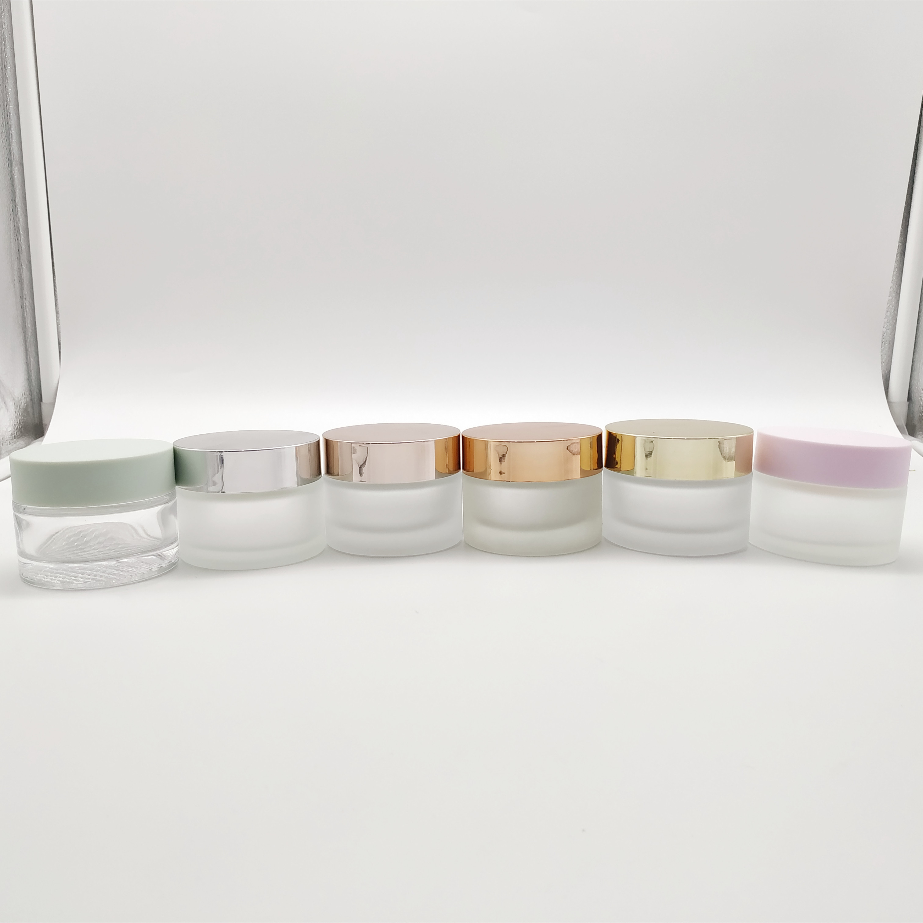 For Skincare cream empty glass jar 50ml