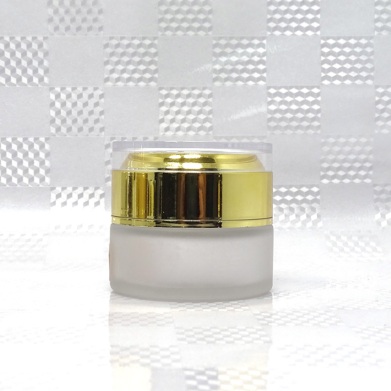 For Whiting Cream Cosmetic Face Cream Jars Hot Sale Matte Frosted Glass Skin Care Cream Aluminum