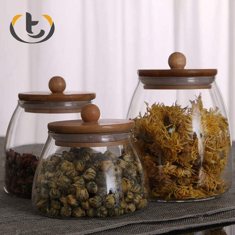 For your selection glass biscuit jar borosilicate with cork lid glass jar production line