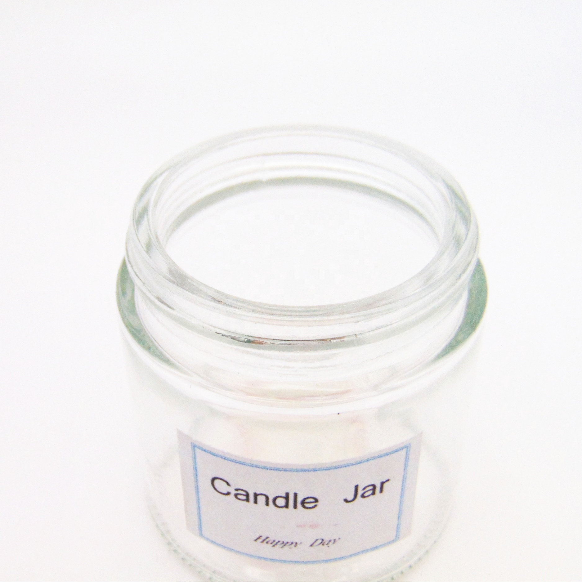 Foundation 120ml 4OZ Clear Empty Candle Containers Glass Jar With Lids