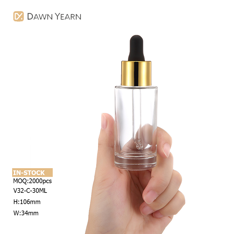 Foundation Face oil skin care bottles 1oz glass hair oil dropper bottle with dropper Private label