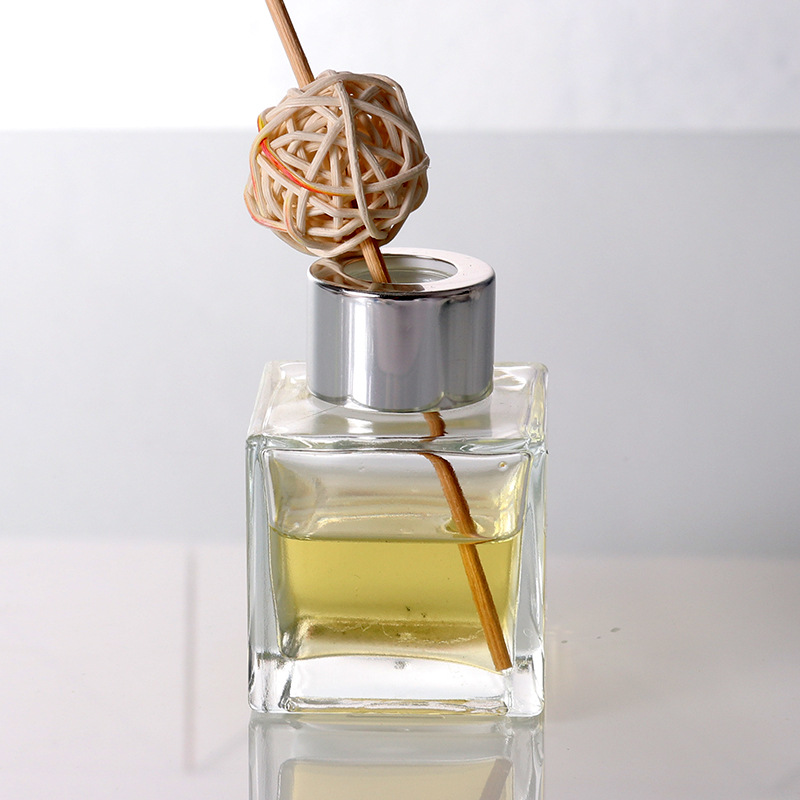 Fragrance Glass Diffuser Bottles with Lid Cover Essential Incense Oil Air Freshener for Bathroom (Not Included Diffuser Sticks)