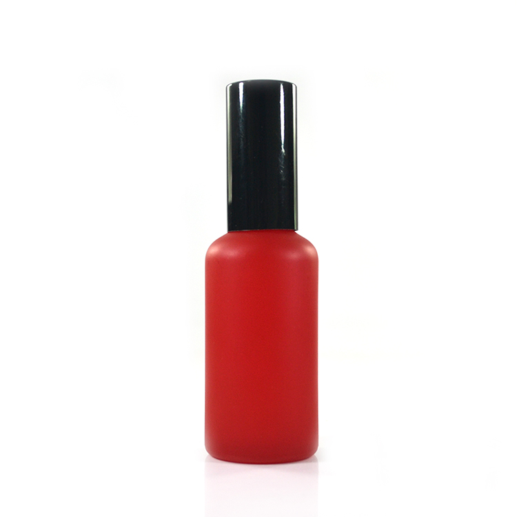 Fragrance oil 10ml 30ml 50ml 60ml 100ml Matte Red Glass Perfume Bottle with Black Perfume Pump Atomizer
