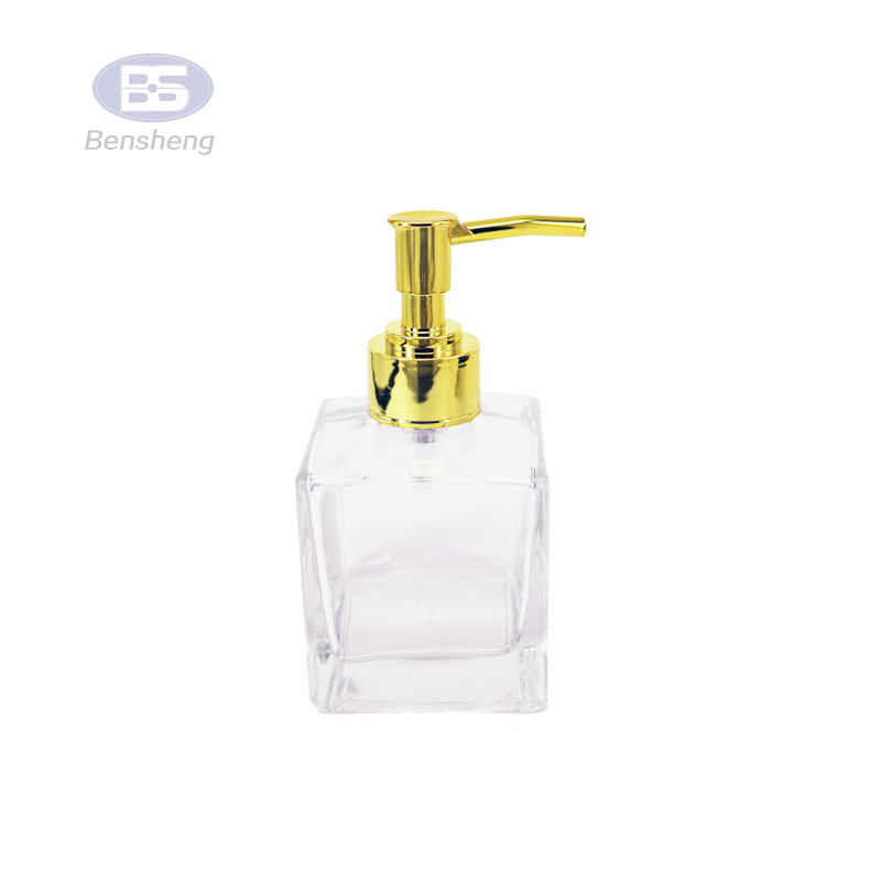 France style amber glass made 250ml  hand pump foam soap bottle