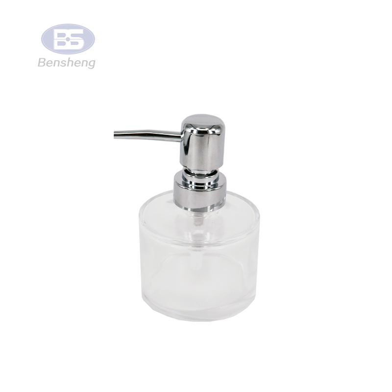 France style amber glass made 250ml hand pump foam soap bottle