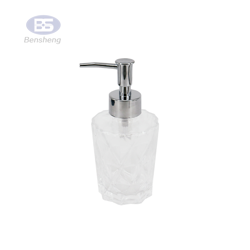 France style amber glass made 250ml hand pump foam soap bottle